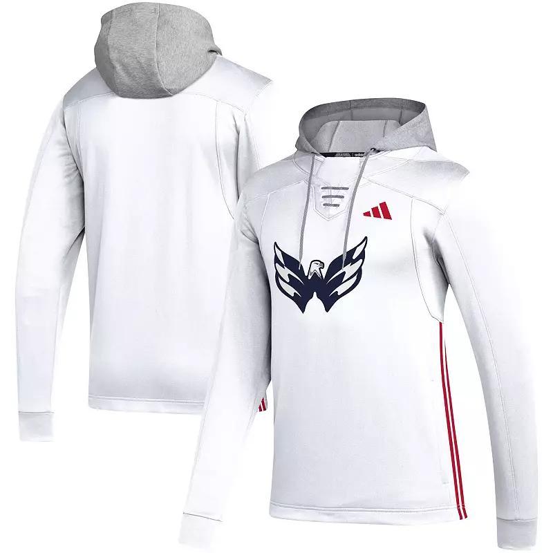 Mens adidas Washington Capitals Refresh Skate Lace AEROREADY Pullover Hoodie Product Image
