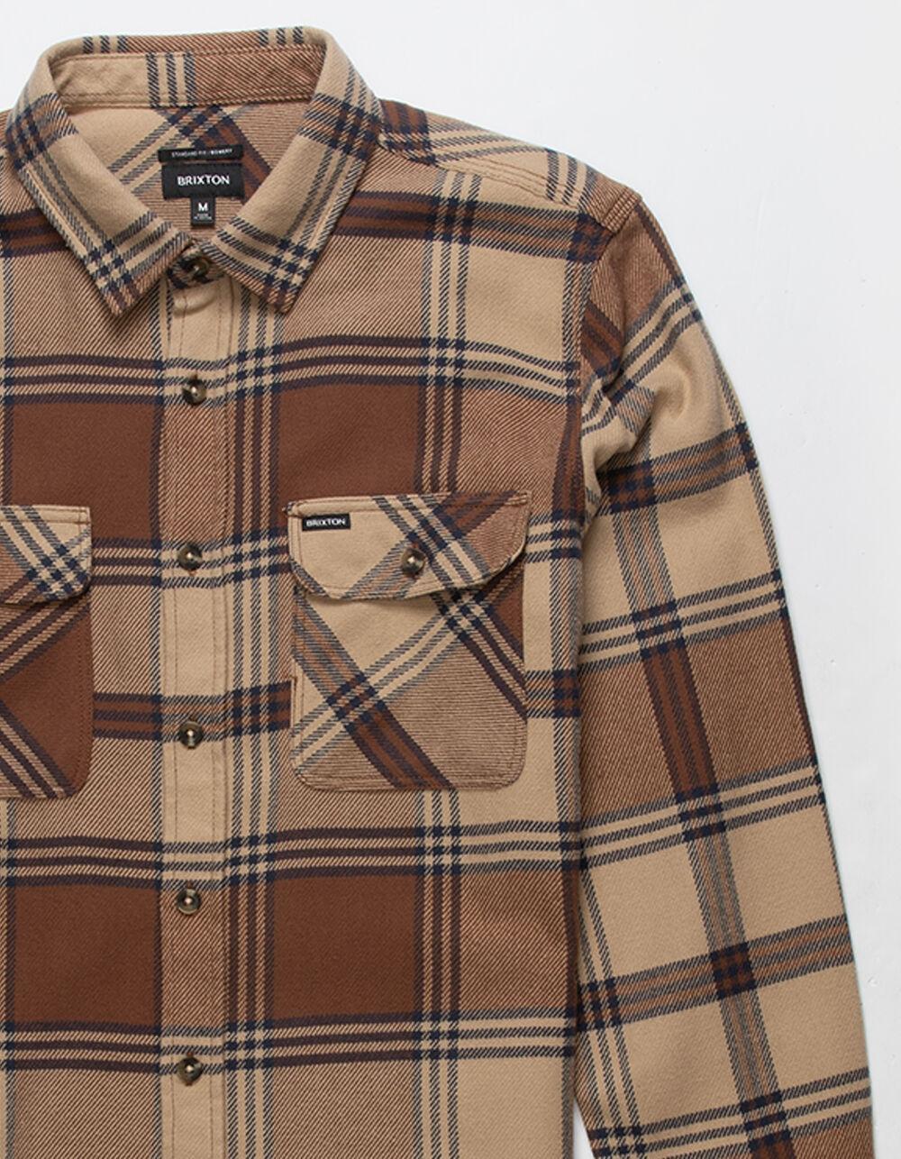 BRIXTON Bowery Mens Flannel - BROWN Product Image