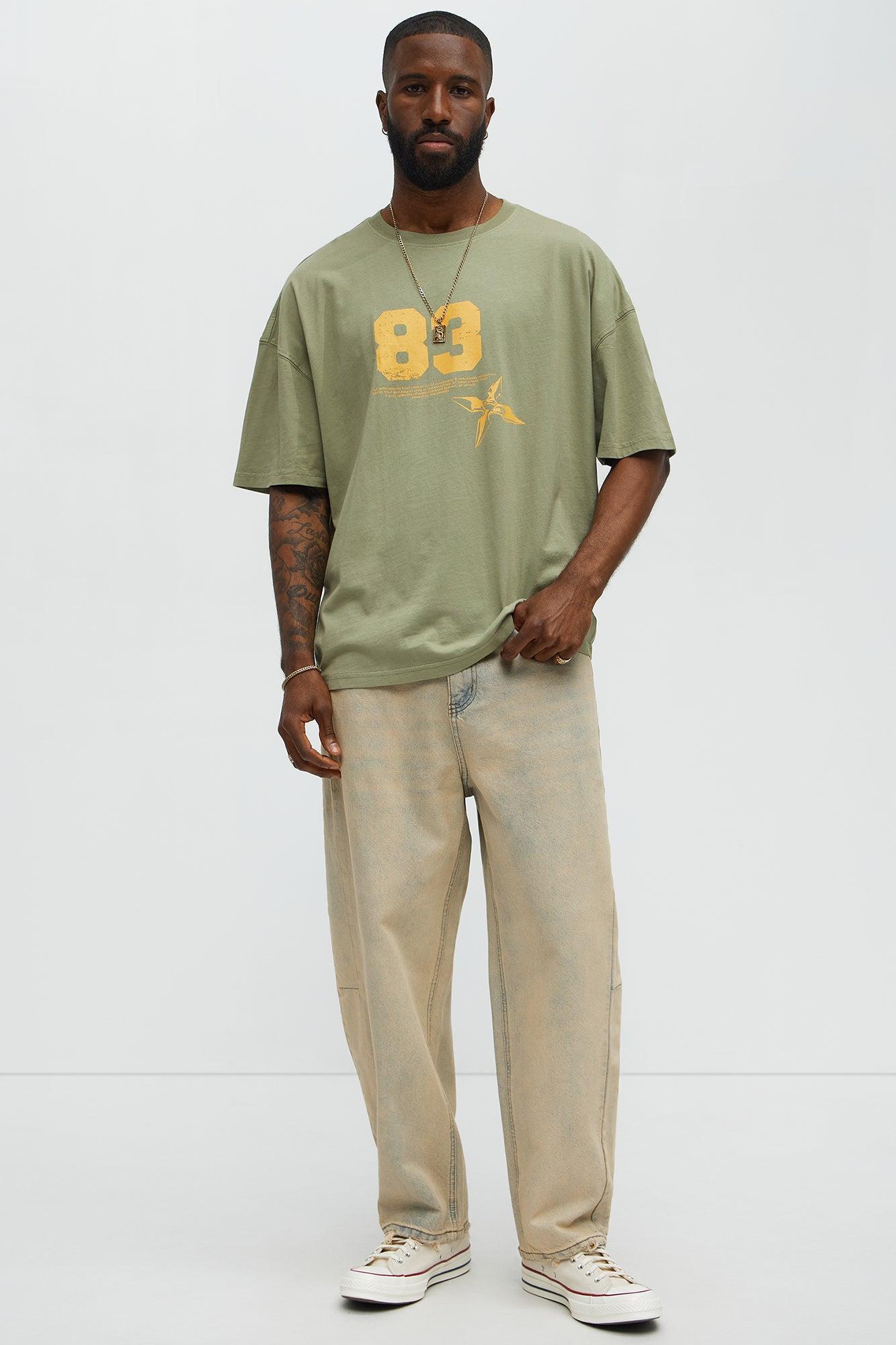 Fearless 83 Oversized Short Sleeve Tee - Olive Product Image