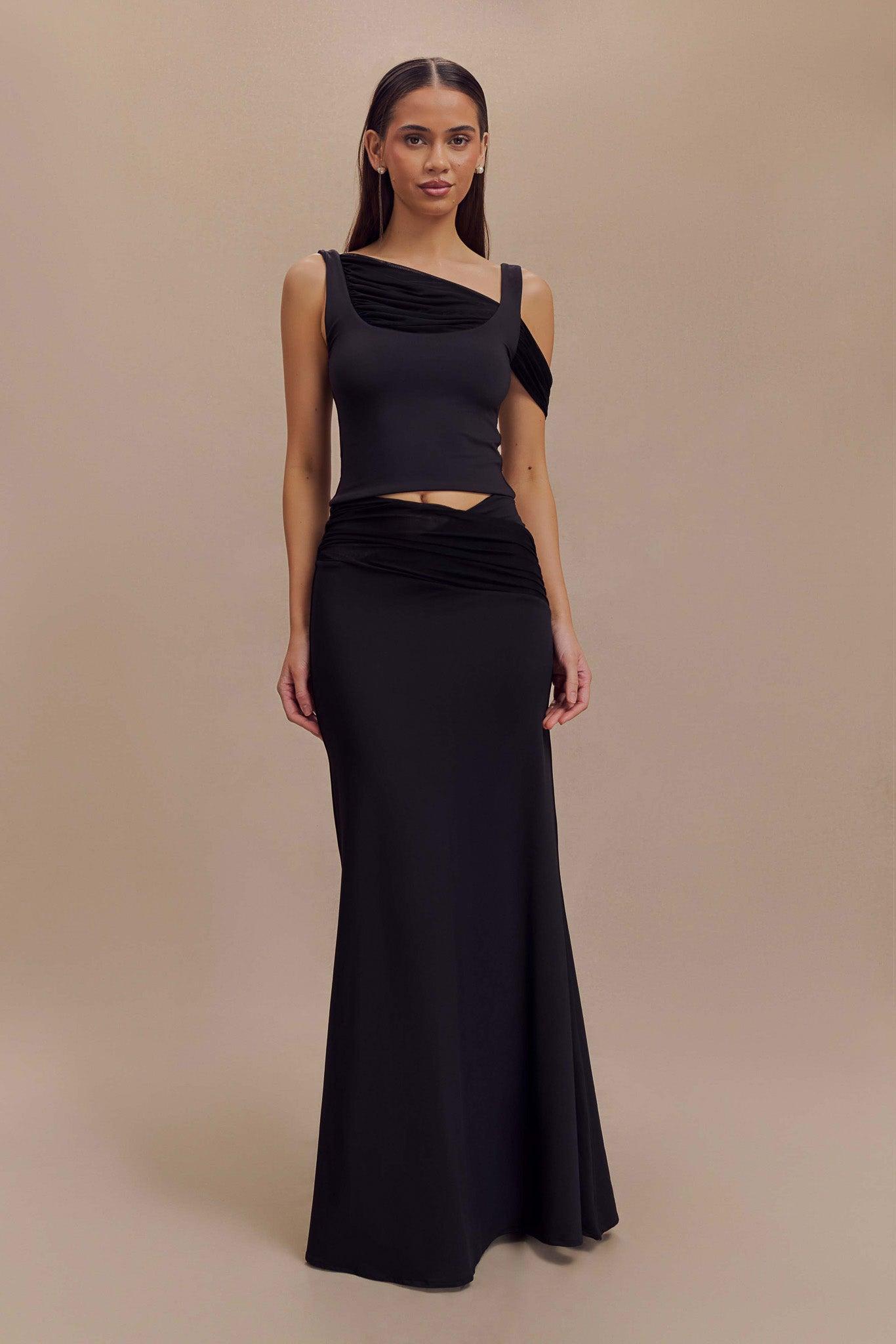 Jules Recycled Nylon And Mesh Sleeveless Top - Black Product Image