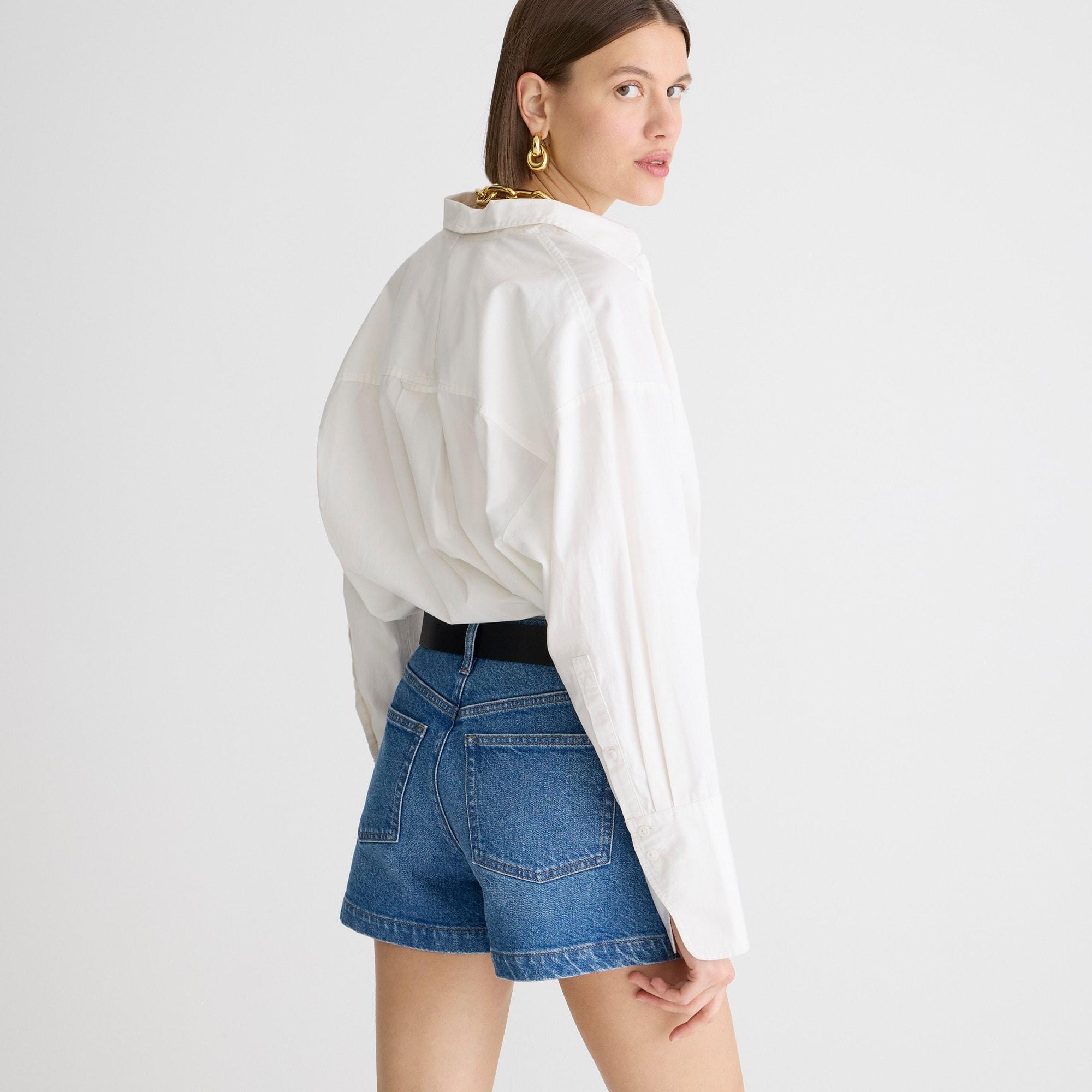 High-rise denim short in Hillside wash Product Image