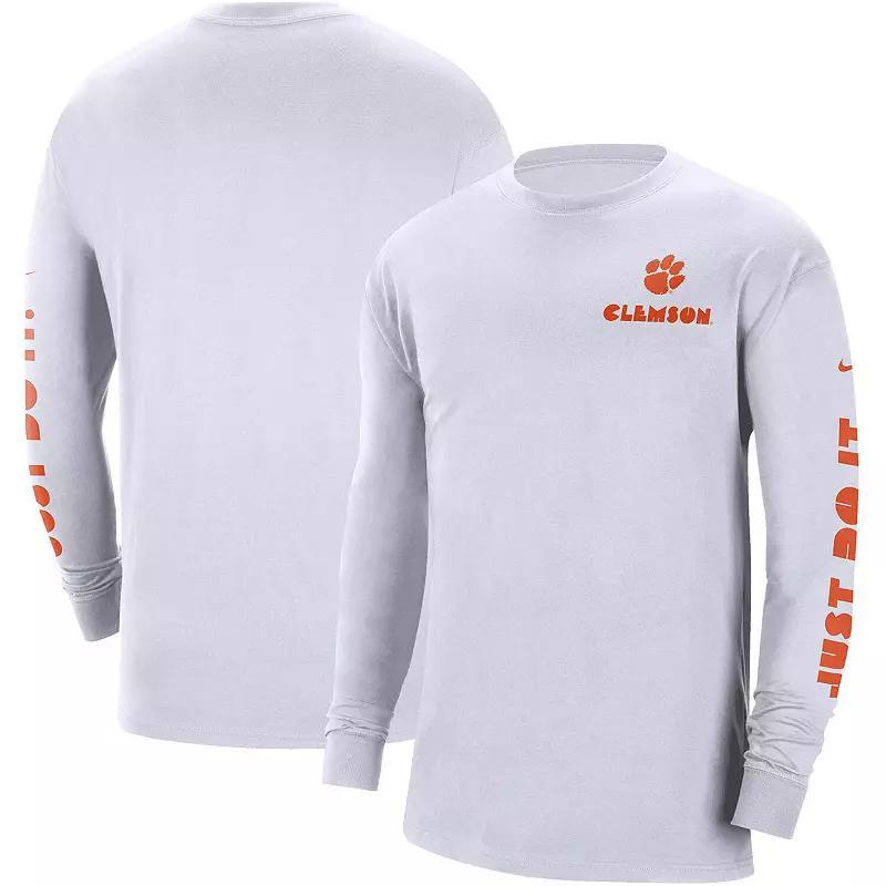 Men's Nike White Clemson Tigers Heritage Max 90 Long Sleeve T-Shirt, Size: XL Product Image