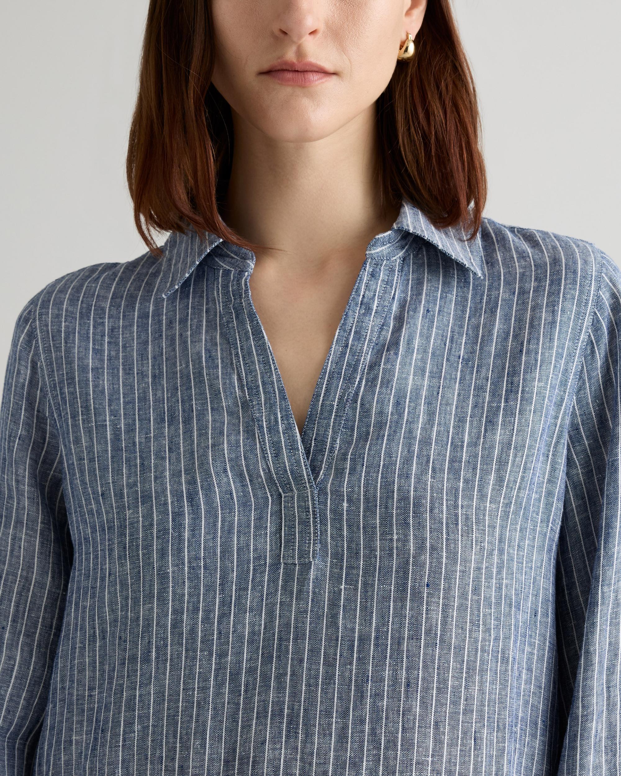 Quince | Women's 100% European Linen Popover Maxi Dress Size XS Product Image