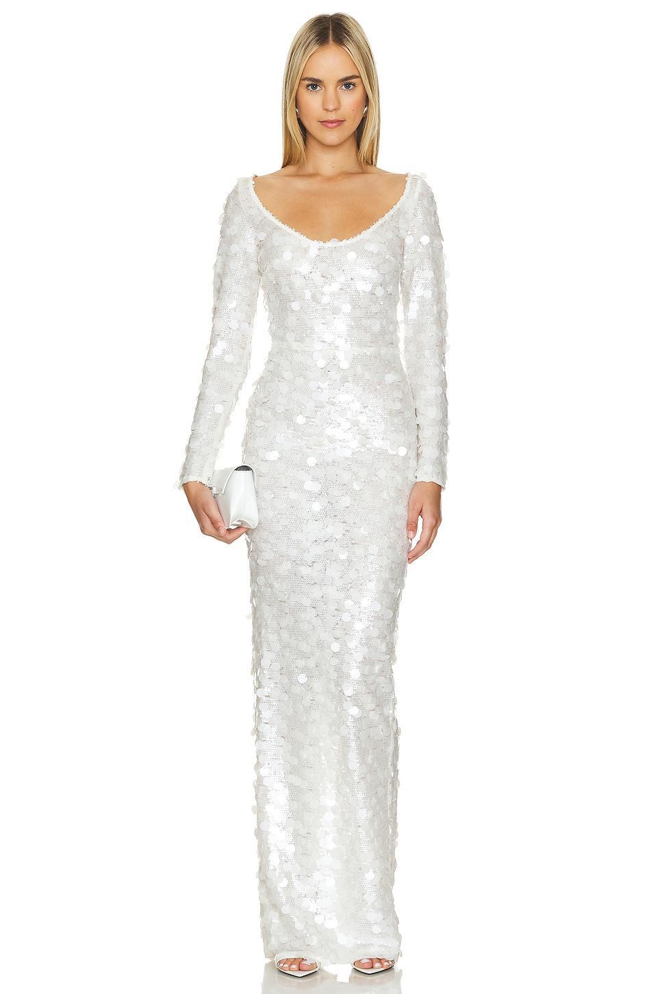 Circe Dress in Anmones Blanches The New Arrivals by Ilkyaz Ozel Product Image