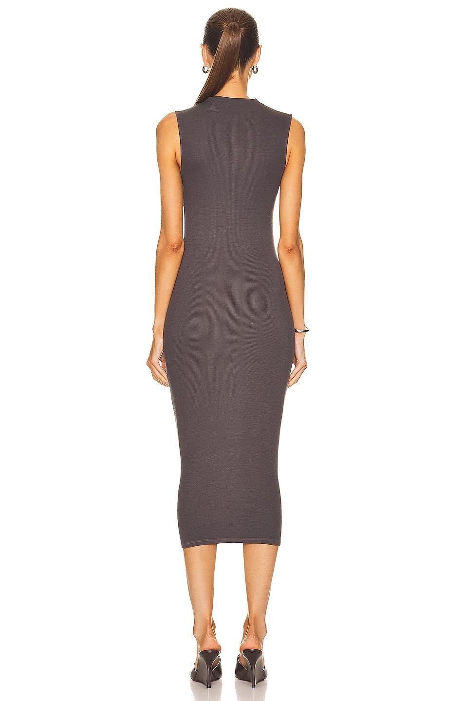 Silk Knit Sleeveless Twist Midi Dress Product Image