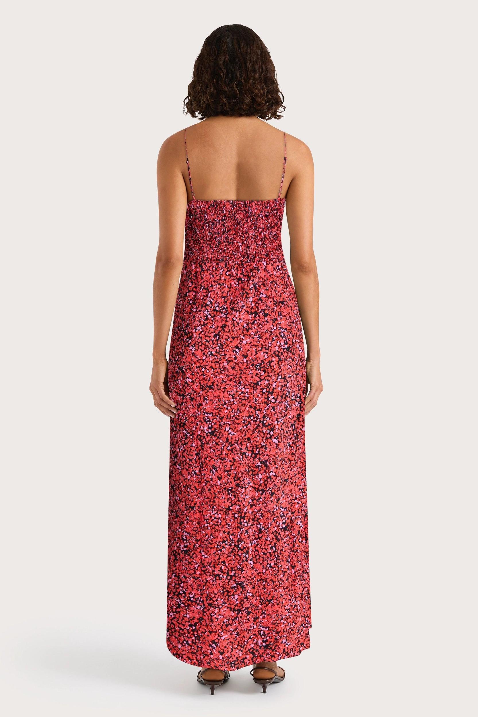Rosas Midi Dress Meander Micro Red Product Image