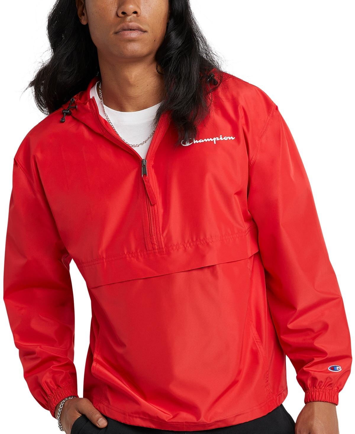 Mens Champion Stadium Packable Jacket, Script Logo Cargo Olive S Product Image