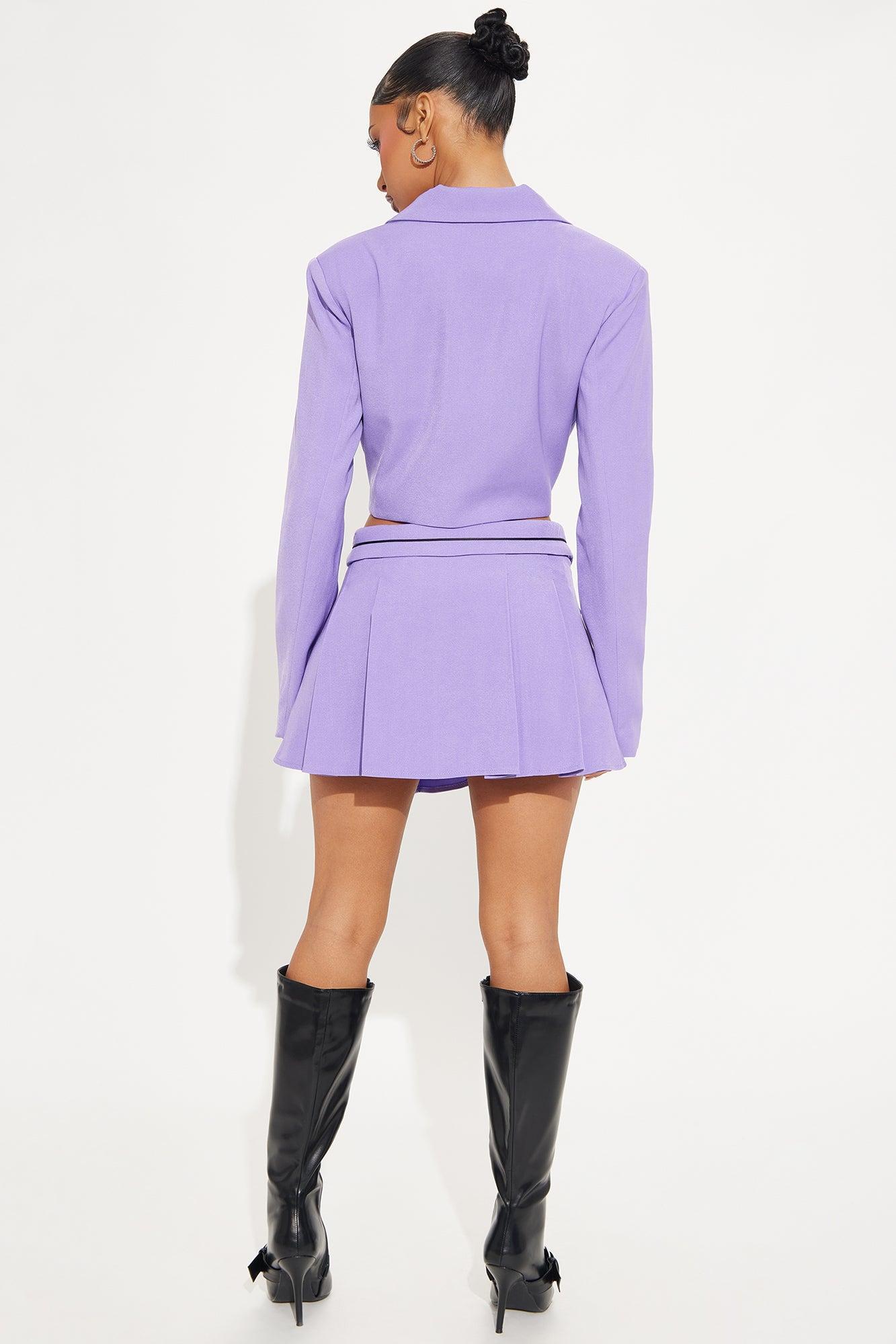 Sexy Ceo Blazer Skirt Set - Lavender Product Image