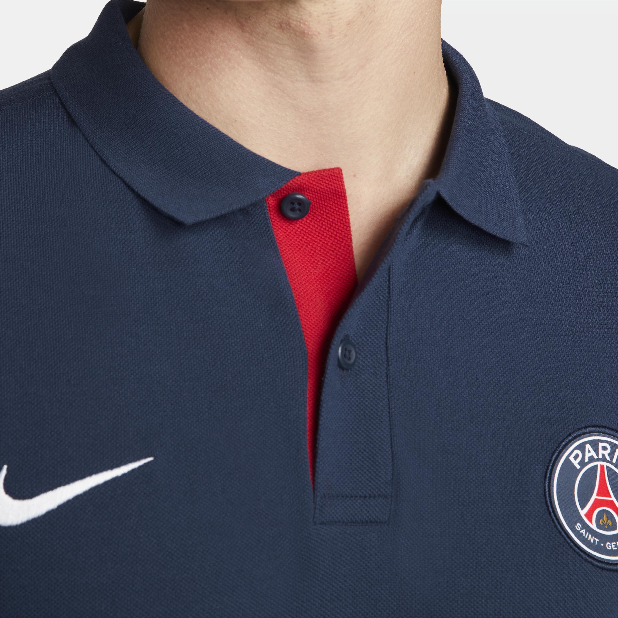 Men's Nike Navy Paris Saint-Germain Pique Polo, Size: Small, Psg Blue Product Image