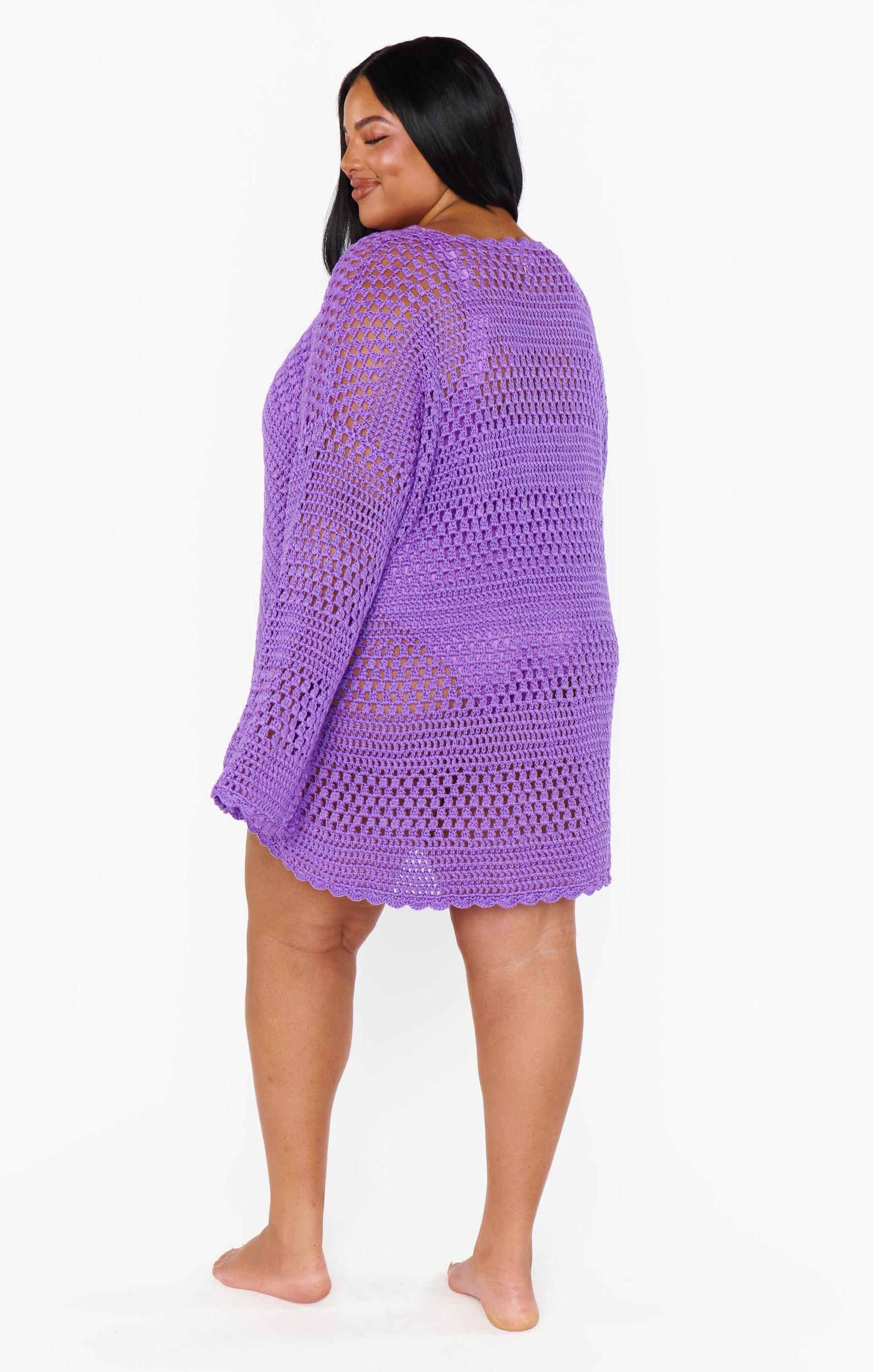 Paula Pullover ~ Ultra Violet Crochet Product Image