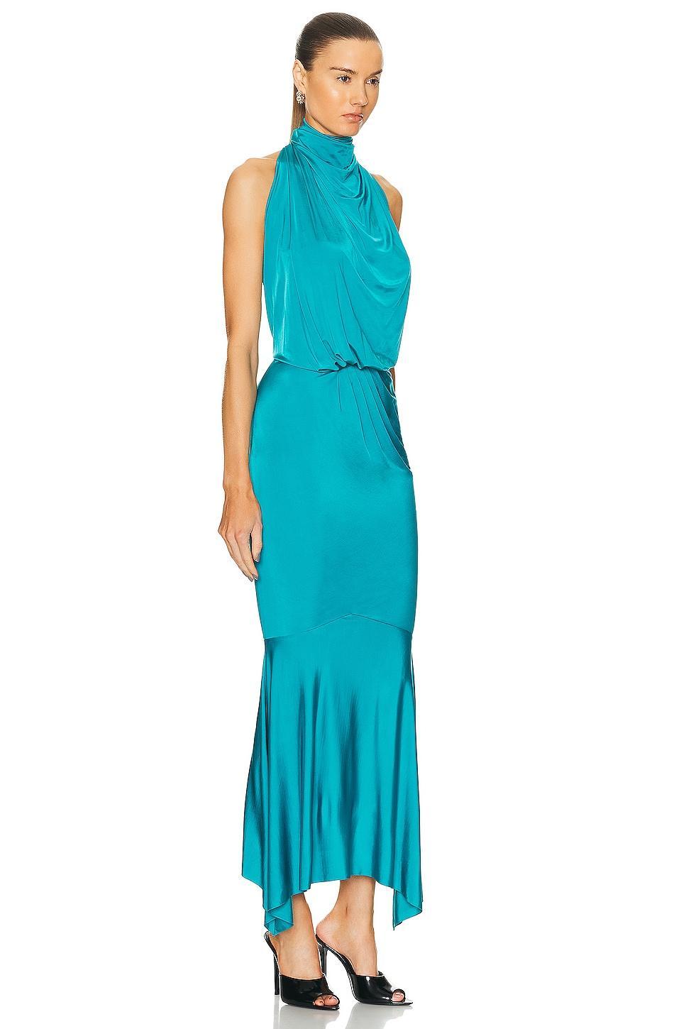 Alexandre Vauthier Maxi Dress in Teal Product Image