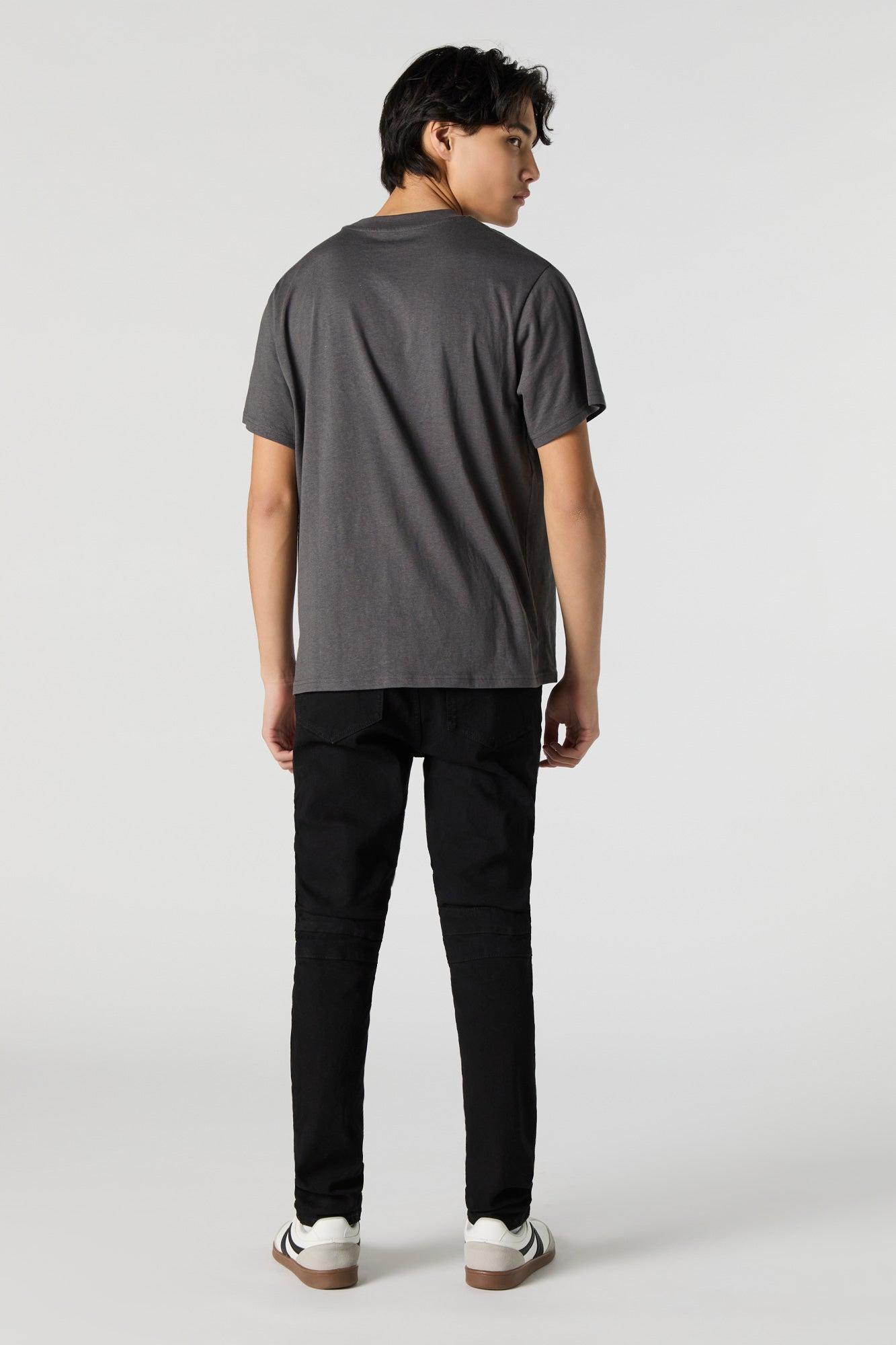 Distressed Moto Skinny Jean Male Product Image