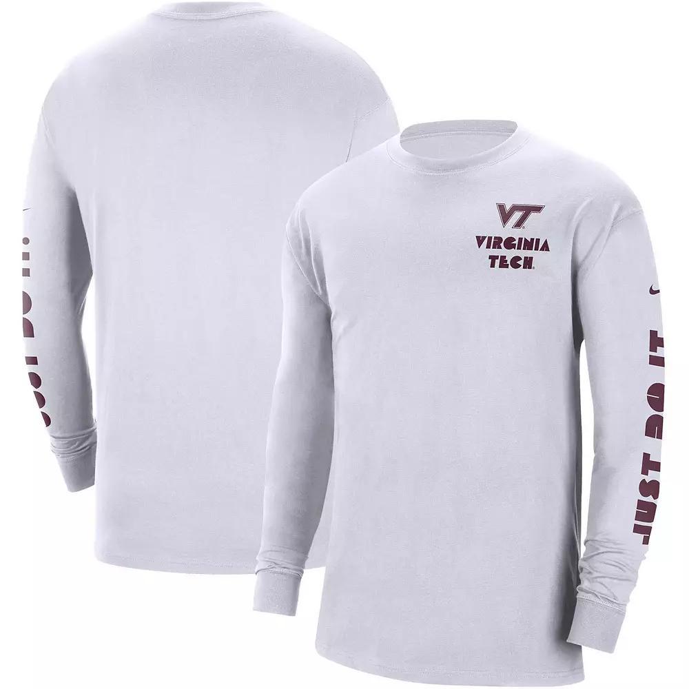 Men's Nike White Virginia Tech Hokies Heritage Max 90 Long Sleeve T-Shirt, Size: 2XL Product Image