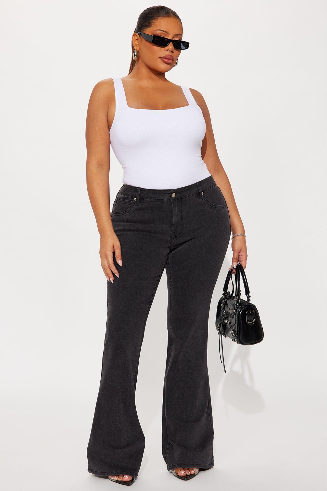 Best Ever Low Rise Flare Jeans - Black Wash Product Image