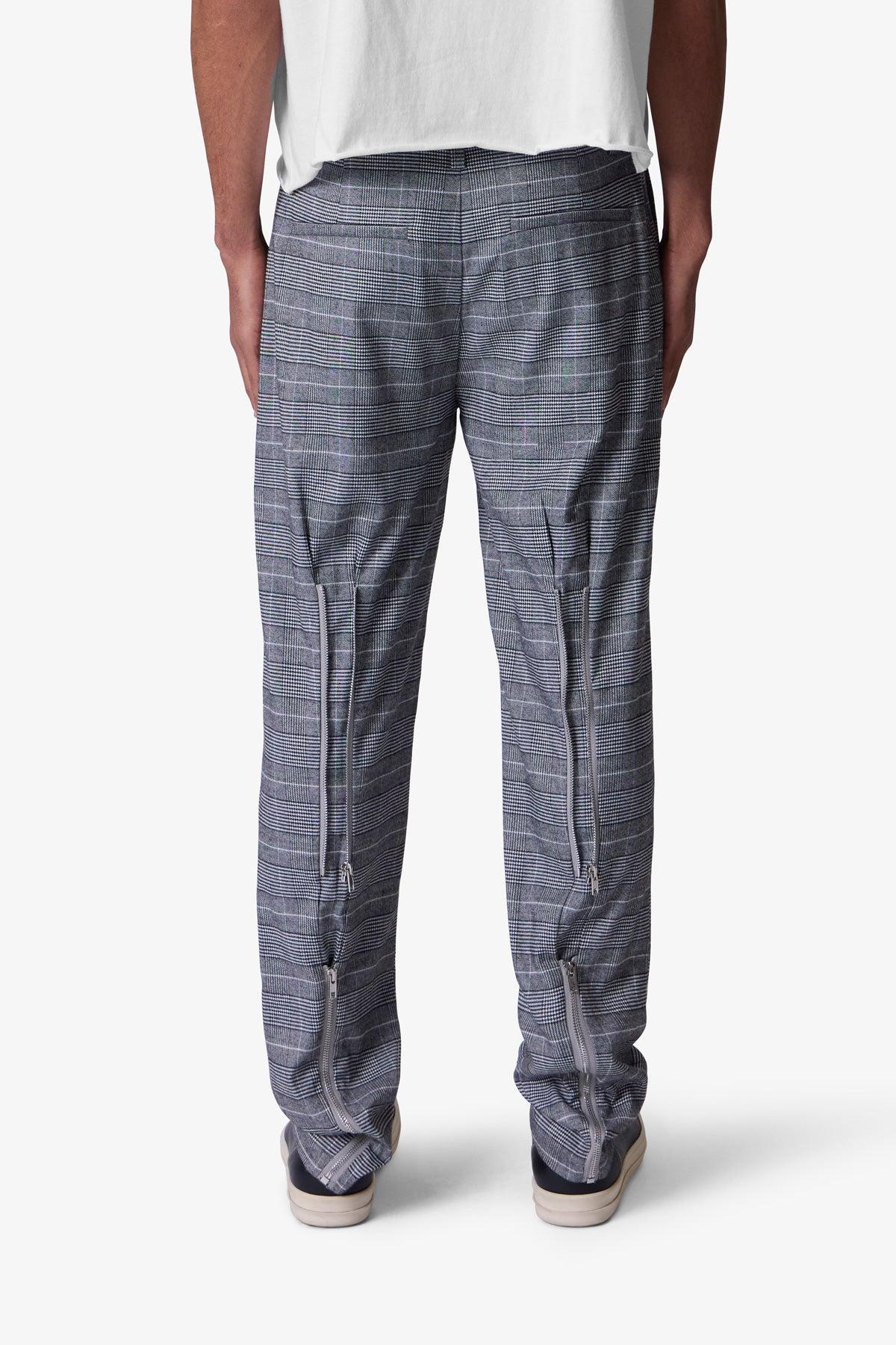 Punk Zip Trouser Pants - Black/Grey Product Image