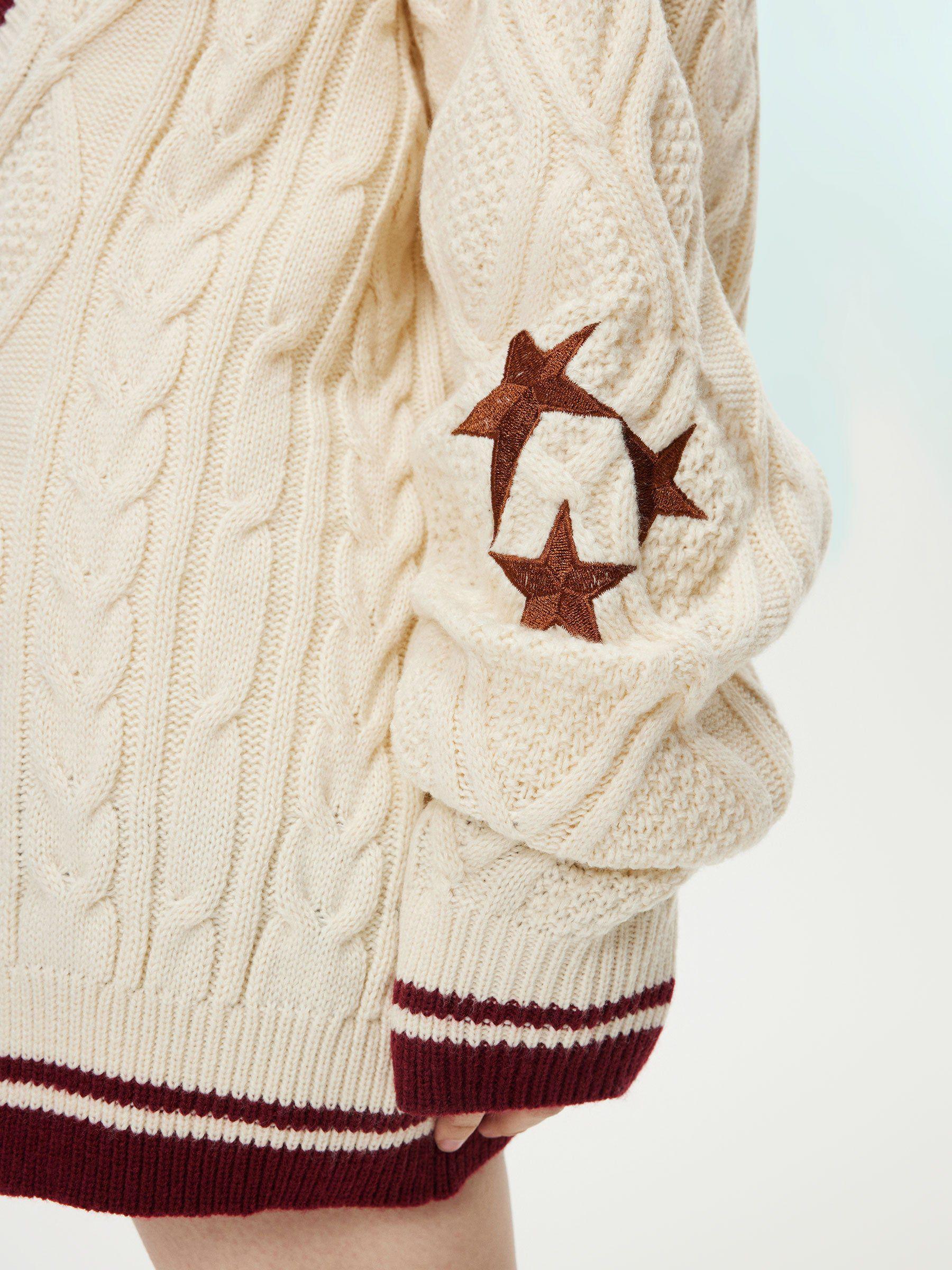 Aelfric Eden Color Blocking Star Cardigan Product Image