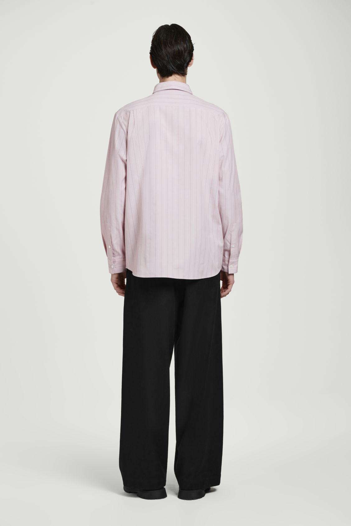 REGULAR STRIPED COTTON SHIRT Product Image