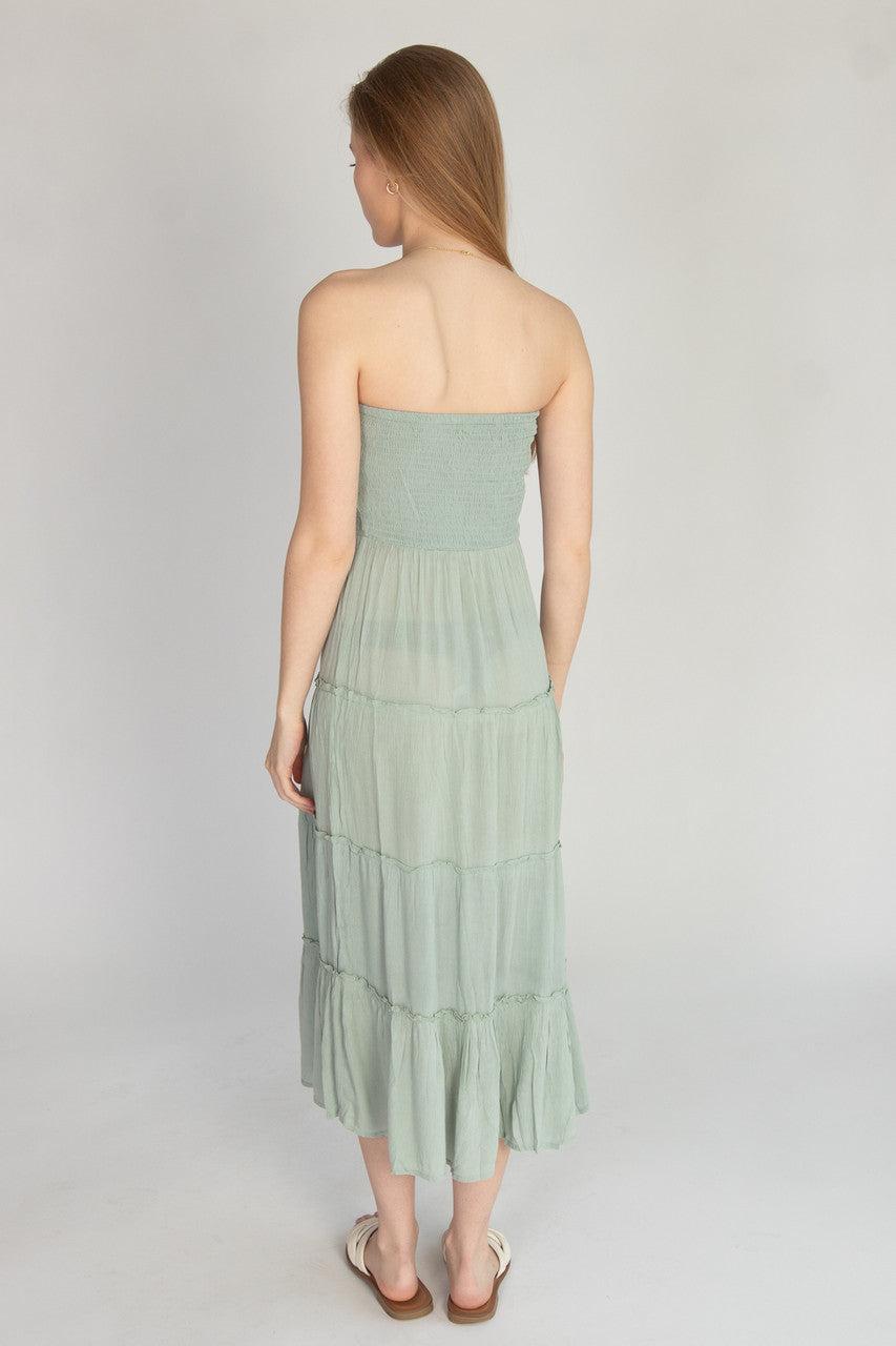 Tube Top Smocked Maxi Dress Product Image