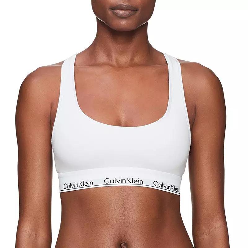 Calvin Klein Modern Cotton Unlined Bralette F3785, Women's, Size: Medium, White Product Image