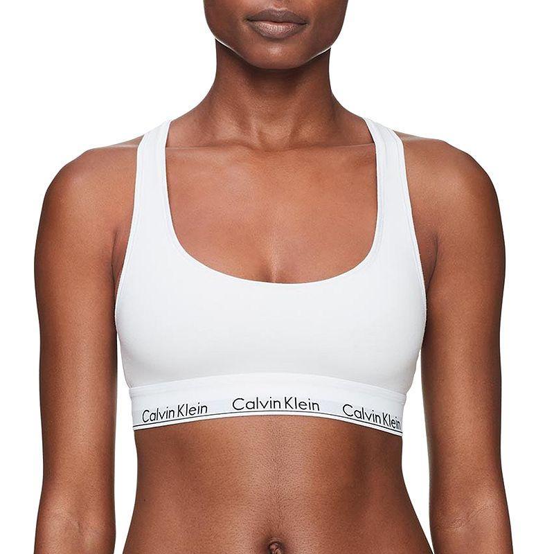 Calvin Klein Modern Cotton Unlined Bralette F3785, Women's, Size: Medium, White Product Image