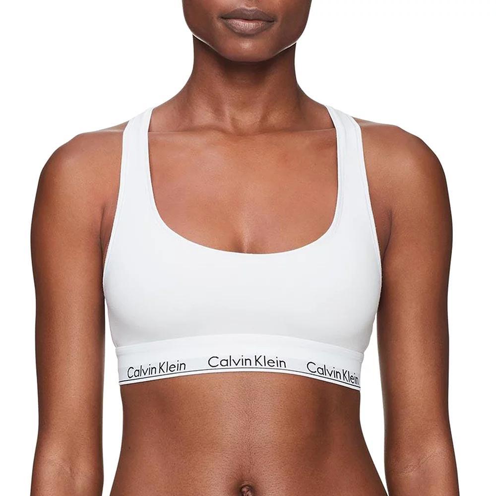 Calvin Klein Modern Cotton Unlined Bralette F3785, Women's, Size: Medium, White Product Image