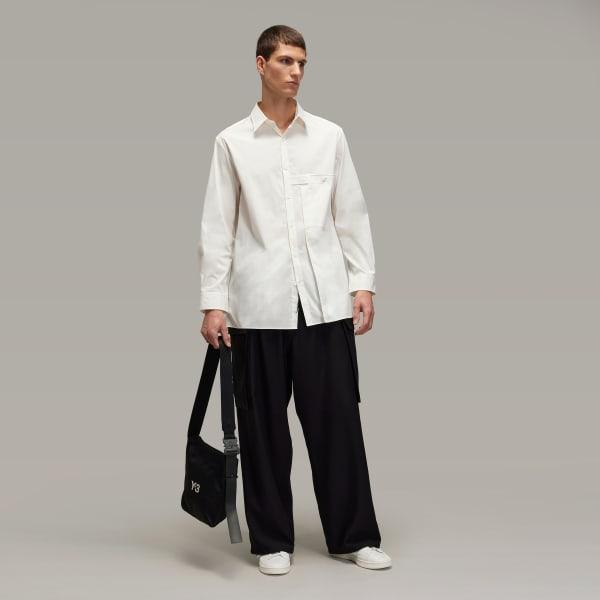adidas Y-3 Pleated Pocket Shirt Core White M Mens Product Image