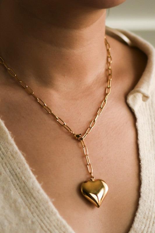 Big Heart Gold Necklace – 18K Gold-Plated Stainless Steel Product Image