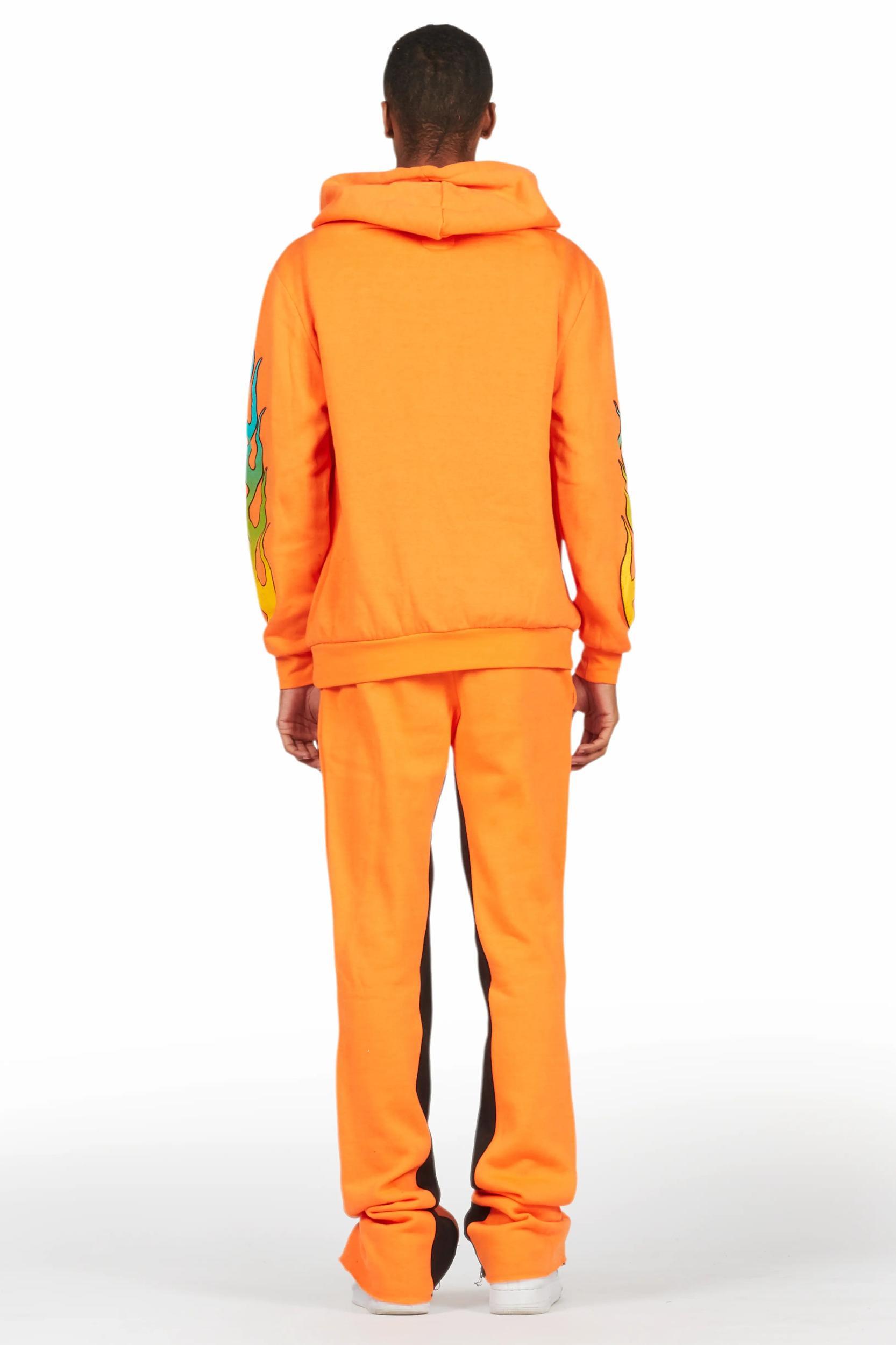 Quito Orange Hoodie/Baggy Track Pant Set Male Product Image
