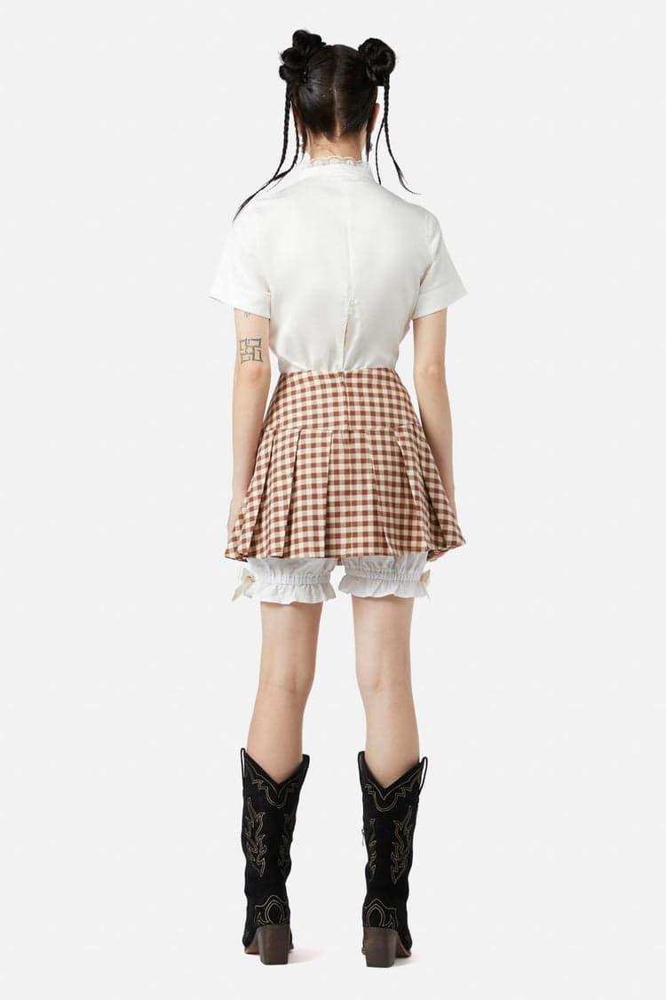 Saloon Gingham Skort Product Image