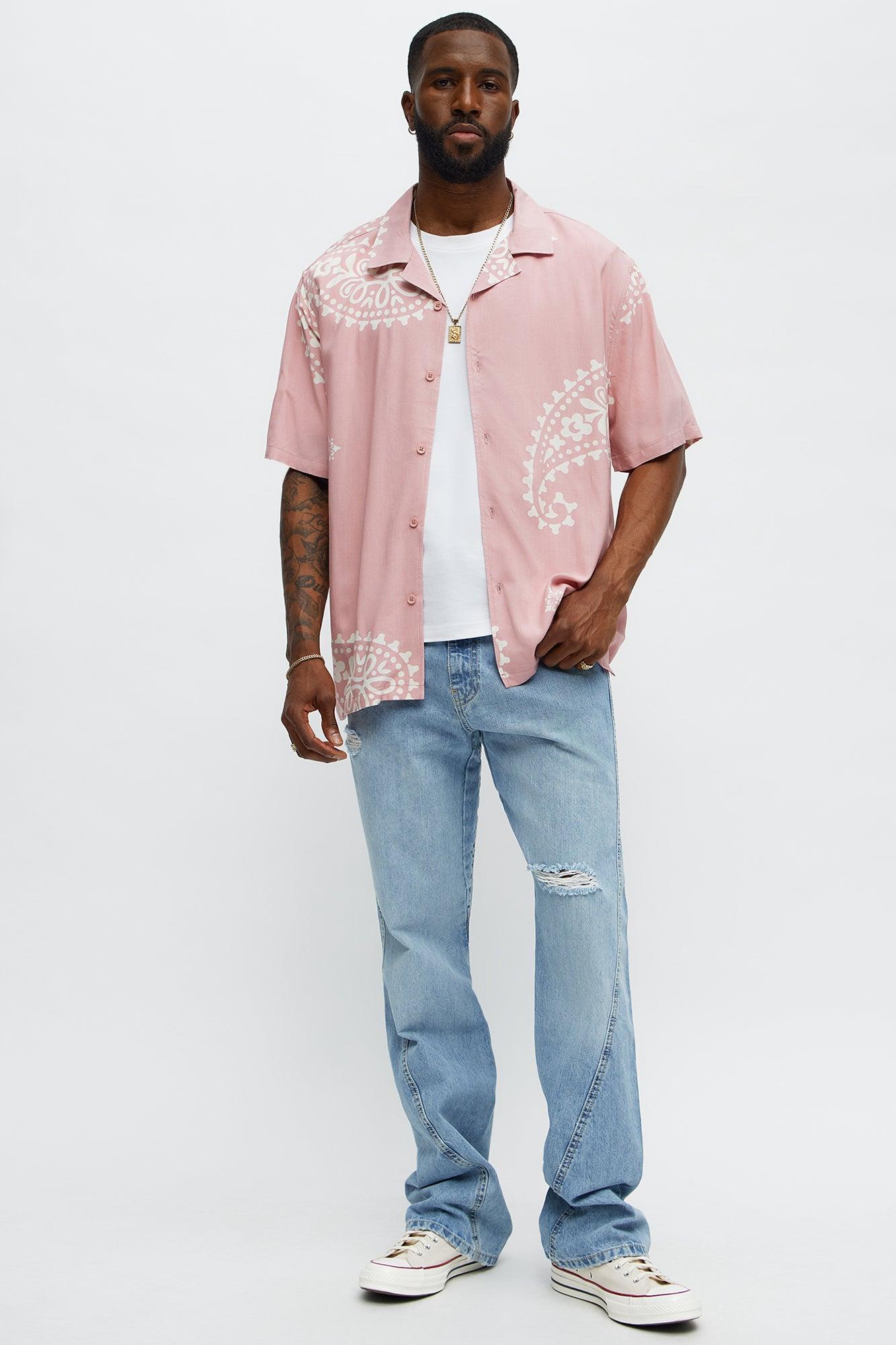 Paisley Rayon Shirt - Pink Product Image
