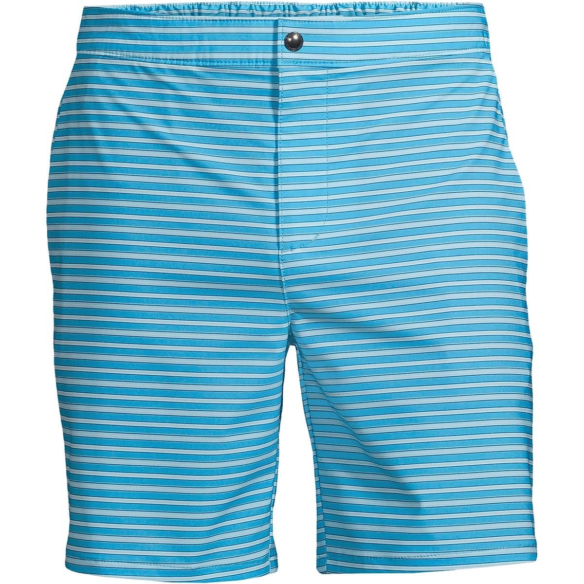 Men's Lands' End 7" Sunset Swim Trunks, Size: XXL, Deep Blue Diamond Geo Product Image