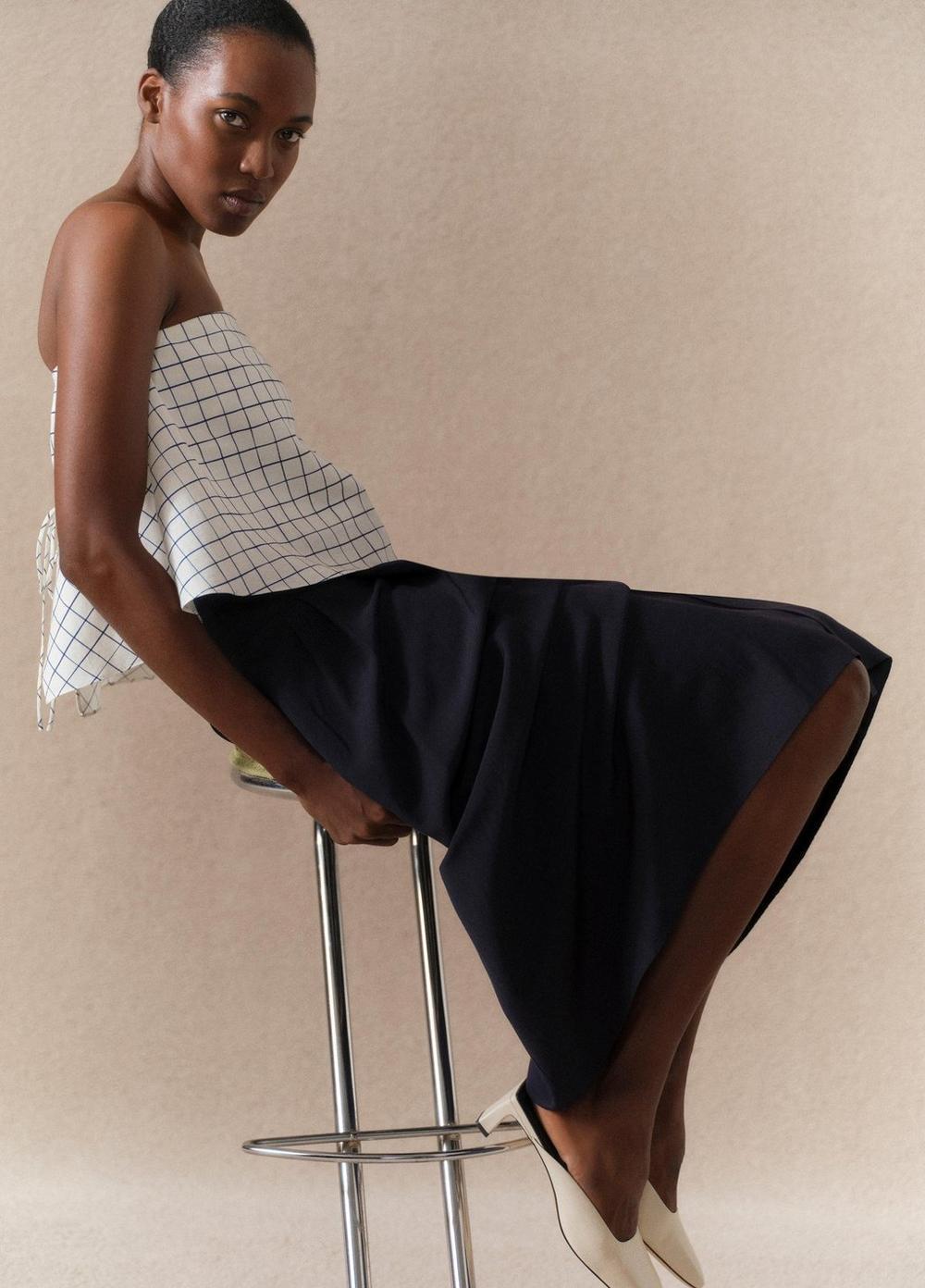 Womens Double-Waistband D-ring Skirt, Coastal Blue, Size 6 Vince Product Image