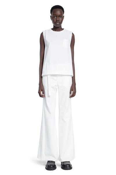 SACAI Mid-rise Flared Jeans In White Product Image