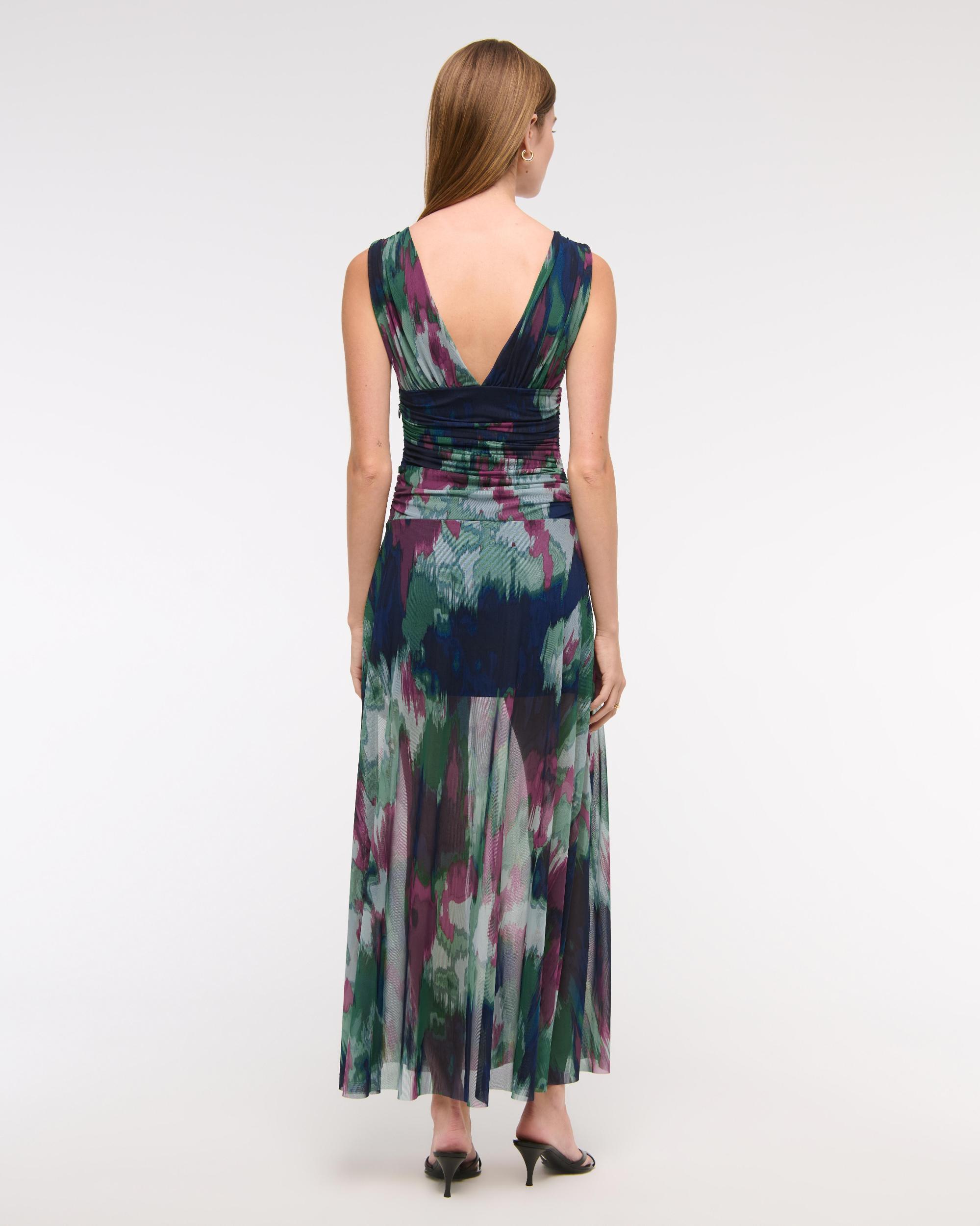 Plunge Drop-Waist Maxi Dress Product Image