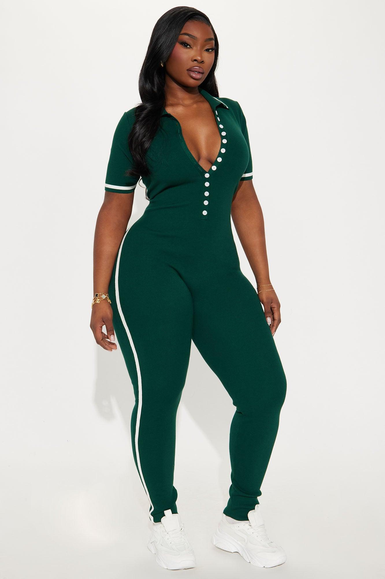 Tessa Knit Jumpsuit - Hunter Product Image
