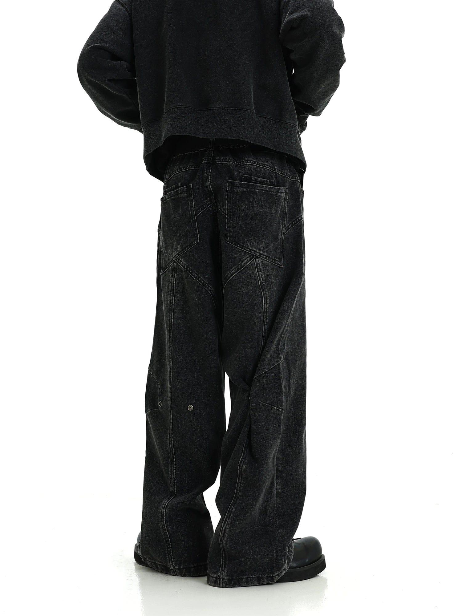 RT No. 10829 BLACK RODEO DENIM JEANS Product Image
