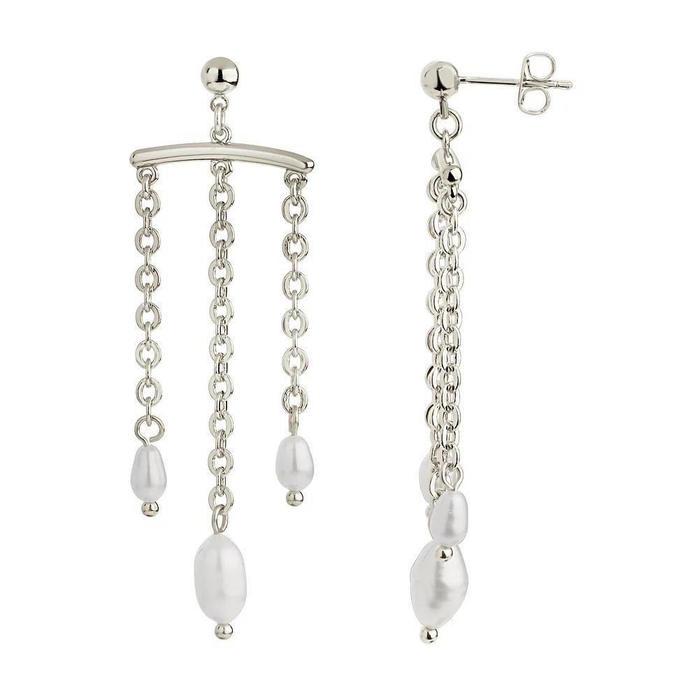 MC Collective Chain Chandelier Drop Earrings, Women's, Silver Tone Product Image