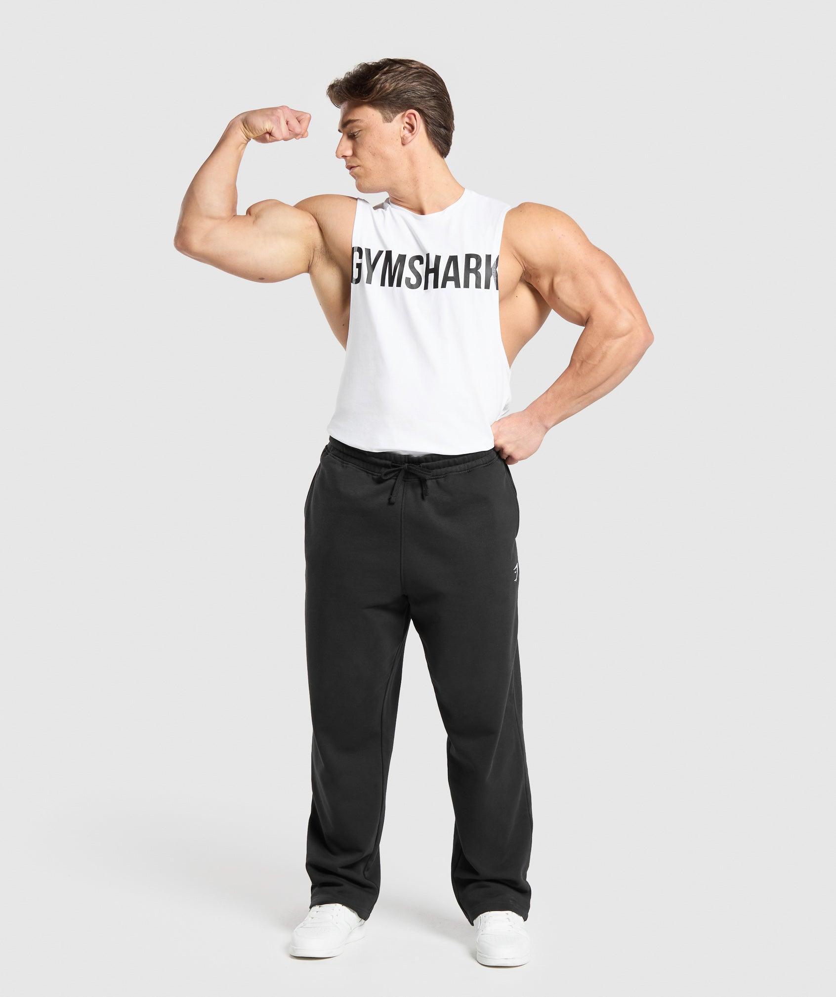 Gymshark Prime Drop Arm Tank - White Male Product Image