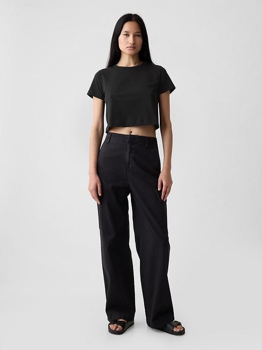 Organic Cotton Vintage Shrunken Cropped T-Shirt Product Image