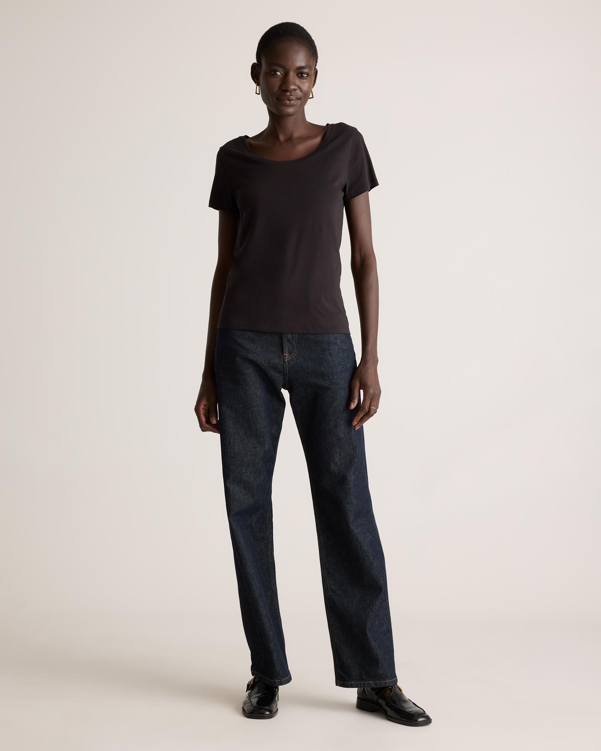 Quince | Women's Cotton Modal Crew Neck T-Shirt Size XL, Cotton/Modal Product Image