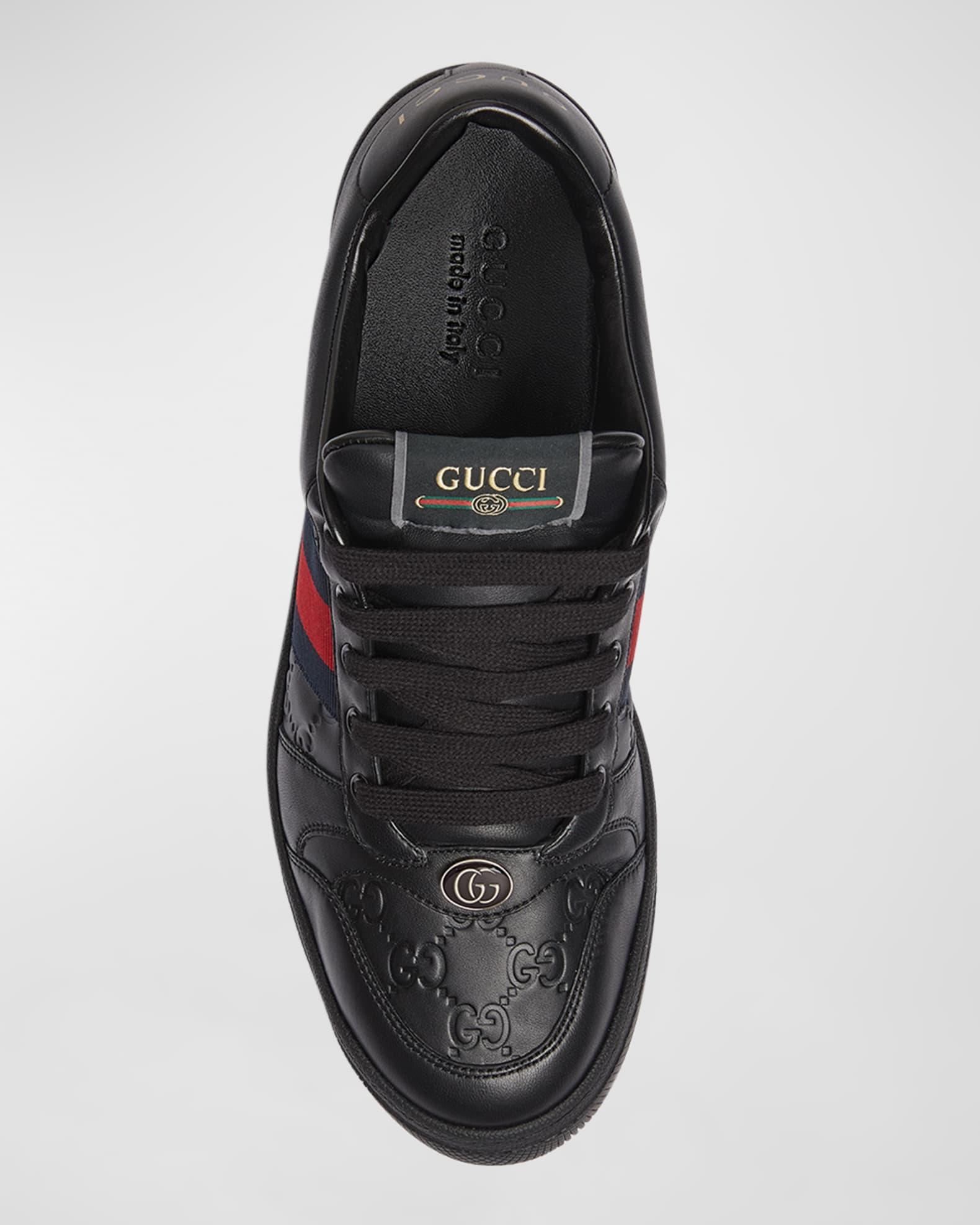 GG Embossed Leather Low-Top Sneakers Product Image