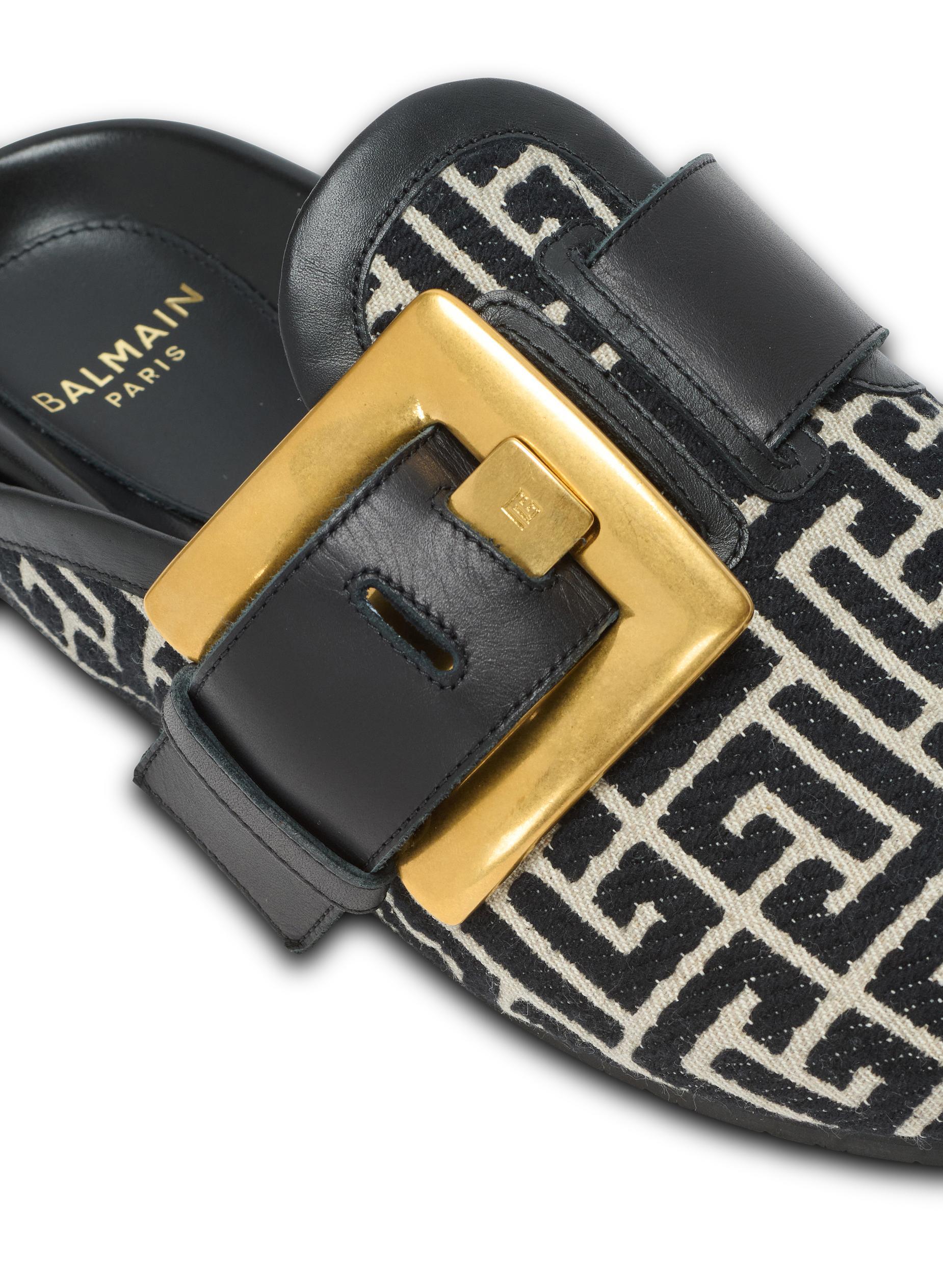 Anthem mules in jacquard canvas with PB monogram Product Image