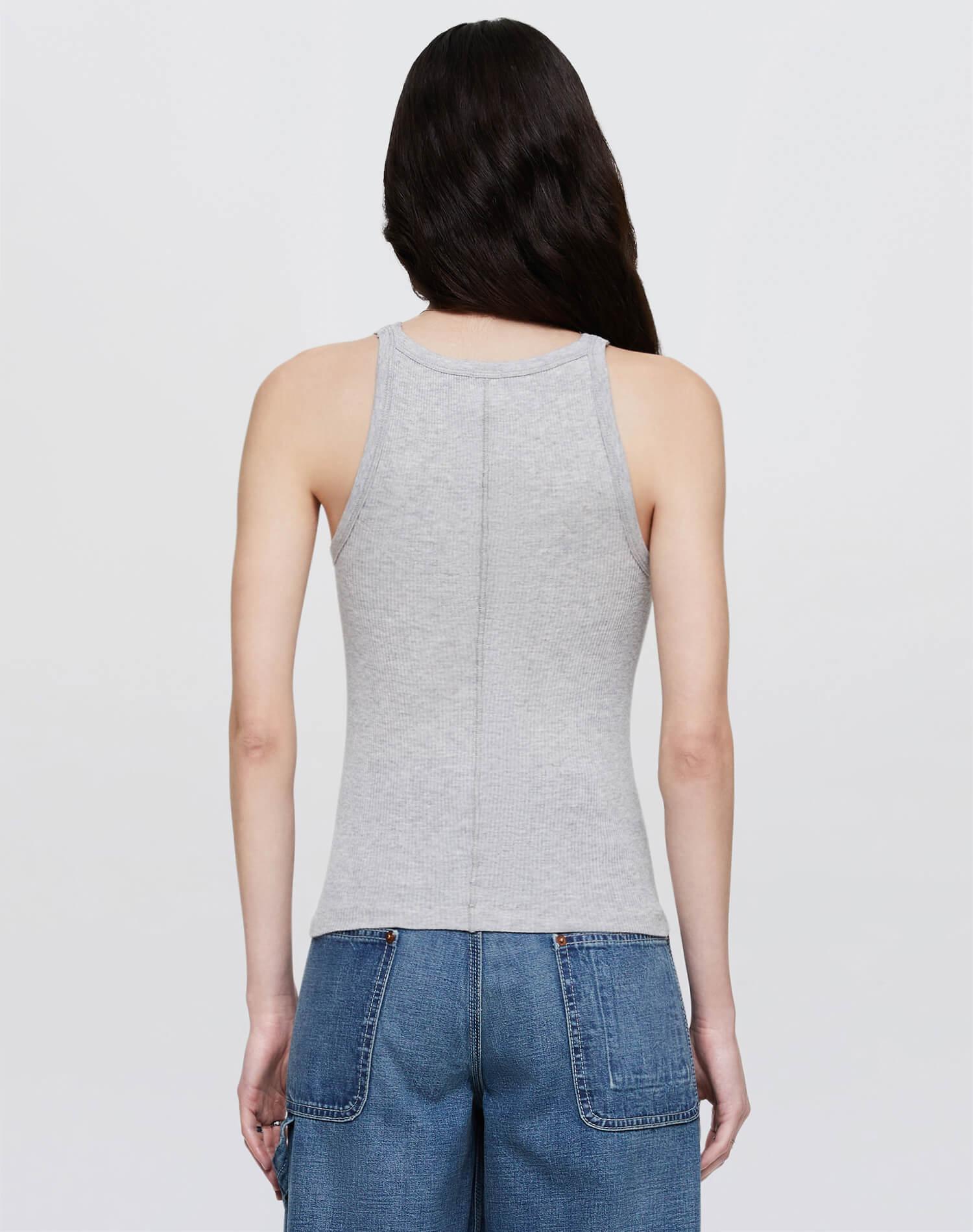 Hanes Ribbed Tank - Heather Grey Product Image