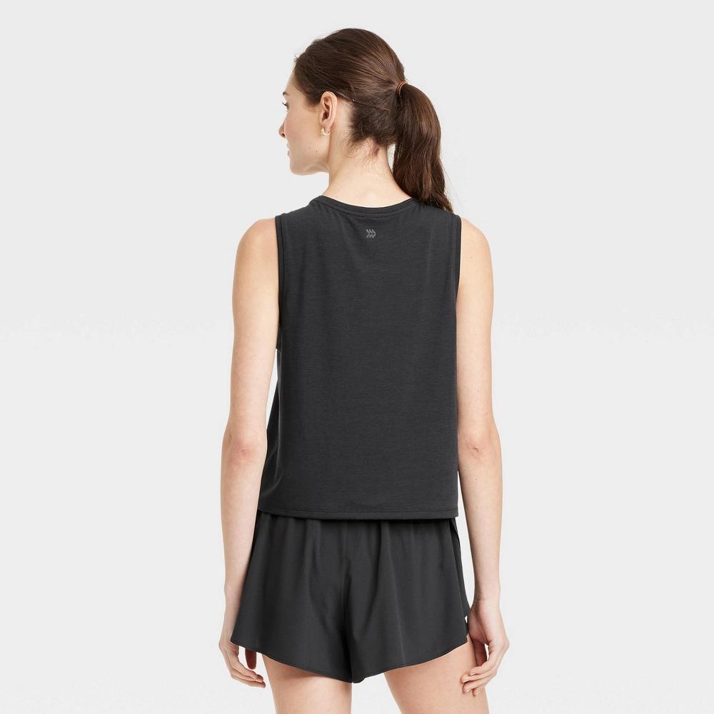 Women's Beyond Ease Muscle Tank Top - All In Motion™ Black S: Recycled Polyester, Moisture Wicking, Quick Dry, Loose Fit Product Image