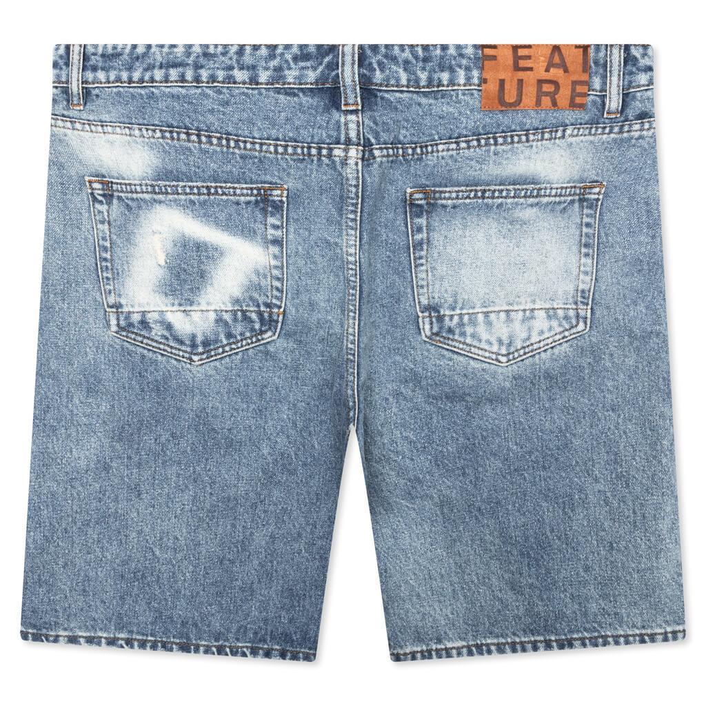 Berry Wide Denim Short - Vintage Med Blue Male Product Image