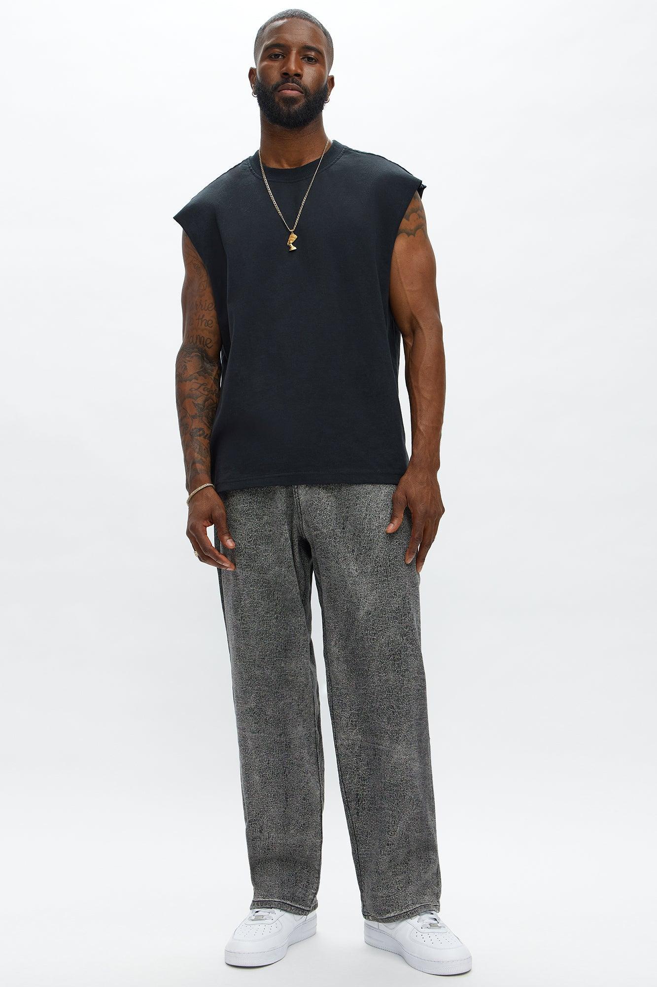Crack The Code Baggy Jeans - Grey Product Image