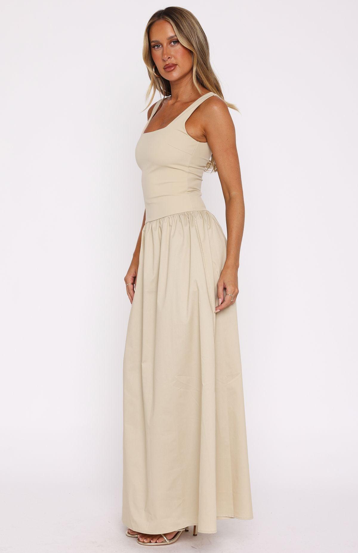Summer Delight Maxi Dress Stone Product Image