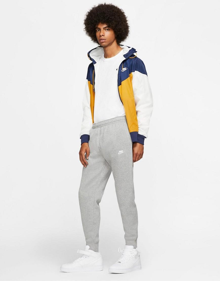 Nike Club cuffed sweatpants in gray heather Product Image