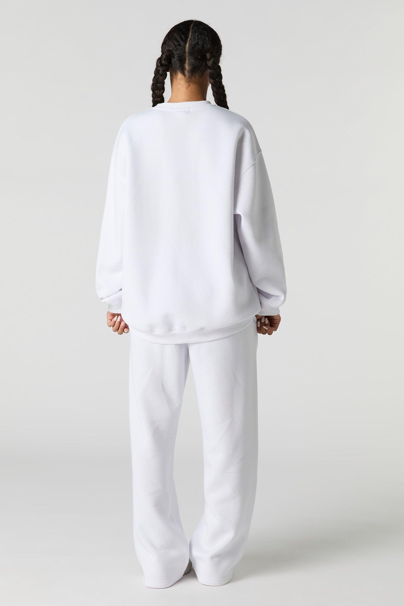 Graphic Fleece Wide Leg Sweatpant Female Product Image
