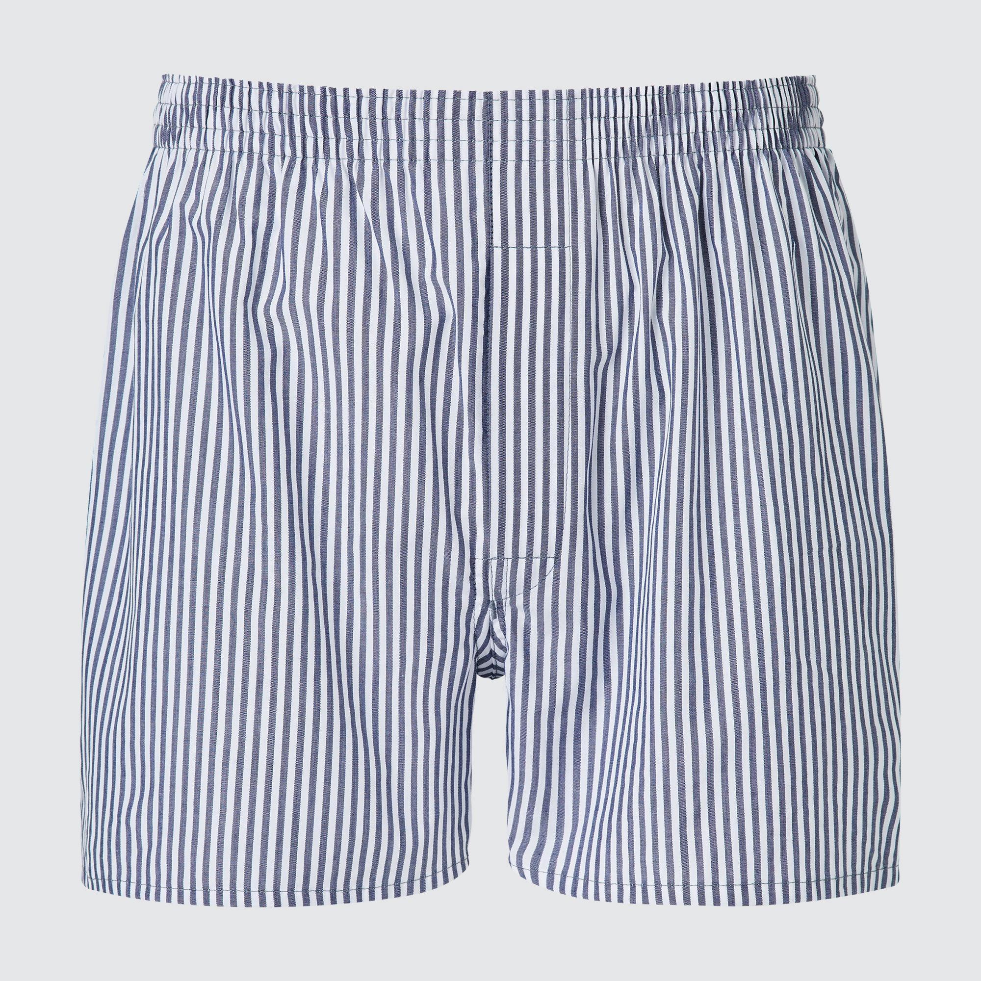 Mens Woven Trunks London Striped Blue Large UNIQLO US Product Image